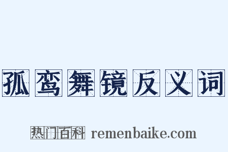 孤鸾舞镜反义词是什么意思的图片